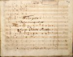Pucitta, Vincenzo: - [Kopistenhandschrift, ca. 1810?] Terzetto / Dolce tranquil[l]ità / Del / Signor Masetro Pulcitta