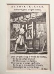 Luyken, Jan (1649-1712) and Luyken, Caspar (1672-1708) - [Book printing press 1718] Antique print/originele prent: De Boekdrukker / The Book printer, 1718.