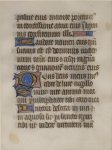  - Latin 15th century manuscript leaf on vellum (framed)