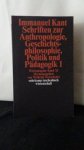 Kant, Immanuel, - Schriften zur Anthropologie, Geschichtsphilosophie, Politik und Pädagogik. Band 1-2.  Band 11 und 12  der Werkausgabe.