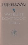 Eijkelboom, J. - Wat blijft komt nooit terug. Eigen en andermans gedichten