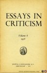 AA - Essays in Criticism. A Quarterly Journal of Literary Criticism. Volume 8, 1958. AA - Essays in Criticism. A Quarterly Journal of Literary Criticism. Volume 8, 1958.