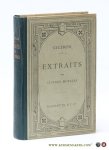 Ciceron ( M. Tullii Ciceronis / Cicero ) / Emile Thomas. - Extraits des Oeuvres Morales. Quatrieme edition revue.