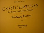 Fortner; Wolfgang (1907–1987) - Concertino fur Bratsche und kleineres Orchester; Klavierauszug vom Komponisten + losse partij altviool