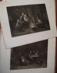 Karsten, Ed - Schilderijen van Jozef Israëls in Nederlandsche Verzamelingen. Premie-Uitgave 1912 Ver. tot Bevordering van Beeldende Kunsten. Portfolio met 6 prenten (heliogravures).