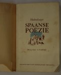 Geers, Dr. G.J & Ridder, G.P de - Hedendaagse Spaanse poëzie, Spaans & Ned (4 foto's)