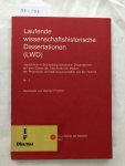 Fichtner, Gerhard: - (Nr. 1) Laufende wissenschaftshistorische Dissertationen (LWD).