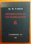 Faber Ds. W. - Grondbeginselen der Wijsbegeerte