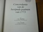 pieper j.w. en coops j.m. - concordantie van de berijmde psalmen van 1773