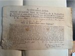  - DARFIELD, LEGHOUS, CAMBERLIJN Verklaring van `Frère Eugene, abbé du monastere dit la maison-dieu de l'éternité de Notre Dame de la trappe, de l'ordre de Citeaux de la primitive observance à Darfield, pays de Munster en Westphalie', dat hij za...