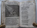 Veen, Jan vander. - Jan vander Veens Zinne-beelden, oft Adams appel, Verciert met seer aardige konst-platen. Mitsgaders syne oude en nieuwe ongemeene bruylofs- en Zegezangen, Raatselen, uytgebeeldt met zin-ryke uytleggingen; syn gulden en yseren eeuw; alsmede een...