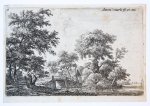 Anthonie Waterloo (1609-1690) - Antique print, etching | A Fence near a Bridge, published ca. 1680, 1 p.