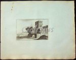 ANONYMOUS, - Two riders on a path near a walled structure