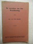 Dillen Dr. J.G. van - De oorzaken van den Wereldoorlog  Overdruk van de Socialistische Gids December 1926