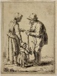 Christina Chalon (1748-1808) - Antique print I Woman with child talking to an old man I published ca. 1780, 1 p.