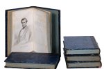 Mirecourt, Eugene de / Th. Deschamps et M. Serpantié. - Biographie de E. de Mirecourt (1855) / Les contemporains: Eugène Delacroix, Madame Anaïs Ségalas, Villemain, Gavarni, Berlioz, Gustave Planche, Henri Heine, Mélingue, Paul Delaroche. (10 books in 5 bindings).