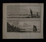H. Spilman - De stad woudrichem van de Merwe te zien / Waterpoort te woudrichem en gorinchem in 't verschiet.