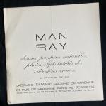 Man Ray; Jacques Damase - Invitation for a Man Ray exhibition at Jacques Damases's Galerie de Varenne