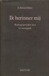 Roland Holst, A. - Ik herinner mij.
