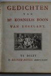 Boon van Engelant, Mr. Kornelis - Gedichten
