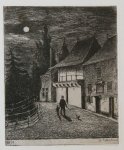 Moorrees, Christiaan Wilhelmus (1801-1867) - [Antique print, etching] Koppelpoort in Amersfoort by moonlight.