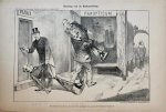 Braakensiek, Johan (1858-1940) - [Original lithograph/lithografie by Johan Braakensiek] Sluiting van de Kamerzitting, 19 September 1897, 1 pp.