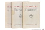 Nunez, E. C. - Commentaire des constitutions de la Congrégation du T.S. Sacrement. Edition abrégée. [ 3 volumes ].