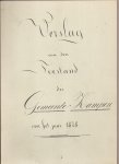 Sablonière, Mr. S.H. de la (Burgemeester) - Verslag van den Toestand der Gemeente Kampen over het jaar 1878