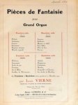 Vierne, Louis: - Pièces de fantasie pour grand orgue. Première-Quatrième suite