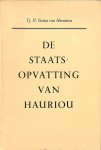 Sixma van Heemstra, Tj.U. - De staatsopvatting van Hauriou.