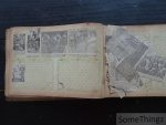 Anon. - Scrapbook / verzamelalbum / oud postkaartenalbum met talrijke krantenknipsels van wielrenners (jaren '40-'50-'60).