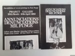 McCloskey, Gerard (design) - Annunciations denunciations Mr. Funge: an exhibition of recent paintings + poster McCloskey, Gerard (design) - Annunciations denunciations Mr. Funge: an exhibition of recent paintings + poster