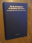 Reuijl, Jan C. - On the determination of advertising effectiveness. An empirical study of the German cigarette market