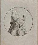 after Edmé Quenedey (1756-1830) - Antique drawing, pen and wash | Portrait of Ernestus Ebeling, merchant in Amsterdam, ca. 1790-1800, 1 p.