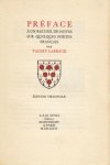 LARBAUD, Valery - Préface à un recueil de notes sur quelques poëtes français. (Luxe-exemplaar).