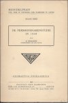 ROELANDTS, K. - DE PERSOONSNAMENSTUDIE IN 1949.
