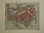 Veere. Stadsplattegrond. - Nieuwe grondtekening der Stad Veere. Ter ophelderinge van den tegenwoordigen Staat van Zeeland. Uitgegeven te Amsterdam by Is. Tirion 1753.