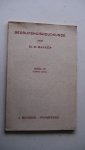 BAKKER, DR. O. - Bedrijfshuishoudkunde. Deel I (1). DEEL IV (4)