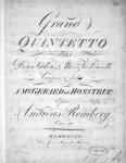 Romberg, Andreas: - Grand quintetto pour deux violons, 2 altos & violoncelle. Oeuv. 23