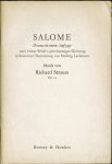 STRAUSS, Richard / naar Oscar Wilde Duitse vert. Hedwig Lachmann - SALOME Drama in einem Aufzuge