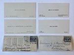 CLERQ, LE - [Printed cards 1944] Twee verlovingskaartjes betr. a. K.J. le Clerq en J.C. baronesse van Hoevell, 1944 en b. Meta C. le Clerq en P. v. Weel, gedrukt.