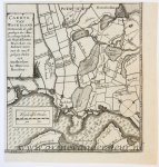 Hendrick Hondius (1573-1650) - [Antique print, cartography, etching and engraving] CAERTE VAN WATERLAND, oude kaart van Waterland, published ca. 1631-1682.