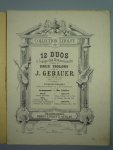 Gebauer, J. - 12 Duos à l'usage des Commençants pour deux violons (Op. 10, Cah. 1. (No. 1-6) Violino 1 (+piano)