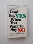 FENSTERHEIM, HERBERT & BAER, JEAN, - Don't say yes when you want to say no.