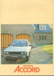 Honda - Folder / Brochure HONDA ACCORD 1981, geniete softcover, goede staat