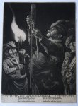 Dusart, Cornelis (1660-1704); Gole, Jacob (c. 1660-1724) - [Antique print, mezzotint, 1695] VICTORIA PUBLICA (firework, de man met een vuurpijl), published 1695, 1 p.
