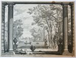 Greve, Isaac (1677-1757) and Greve, Barent (1706-1755) and Moucheron, Isaac de (1667-1744). - Garden view with two dogs (tuin met twee honden).