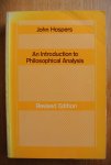 Hospers, John - AN INTRODUCTION TO PHILOSOPHICAL ANALYSIS. Revised Edition Hospers, John - AN INTRODUCTION TO PHILOSOPHICAL ANALYSIS. Revised Edition