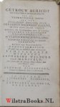 Hofstede, Petrus|Wudrian, Valentin - Convoluut mbt G.J.Nahuys 1) P. Hofstede; Het leven van Gerard Johan Nahuys  WAARBIJ:  2) NN; Leerrede met welke hoogleraar G.J. Nahuys, ware hij in het leven gebleven, in de gemeente van Leiden etc.  WAARBIJ:  3) J. C. Mohr. Overdenkingen bij ...