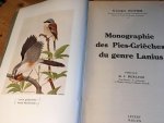 Olivier, Georges - Monographie des Pies-Grièches du Genre Lanius (Klauwieren) Olivier, Georges - Monographie des Pies-Grièches du Genre Lanius (Klauwieren)